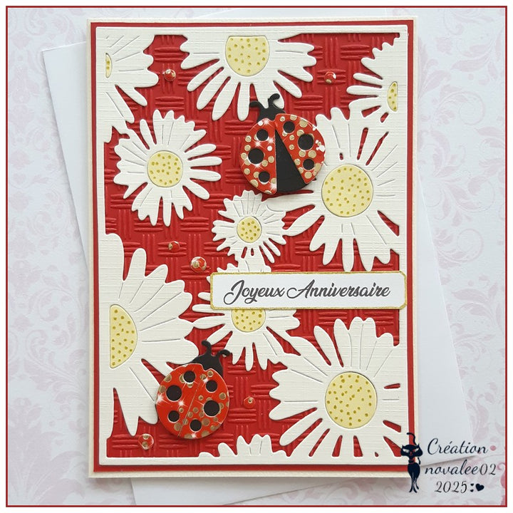 Kokorosa Metal Cutting Dies with Daisies Background Board