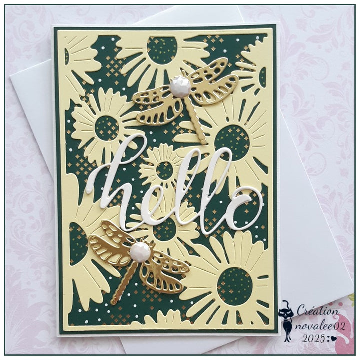 Kokorosa Metal Cutting Dies with Daisies Background Board