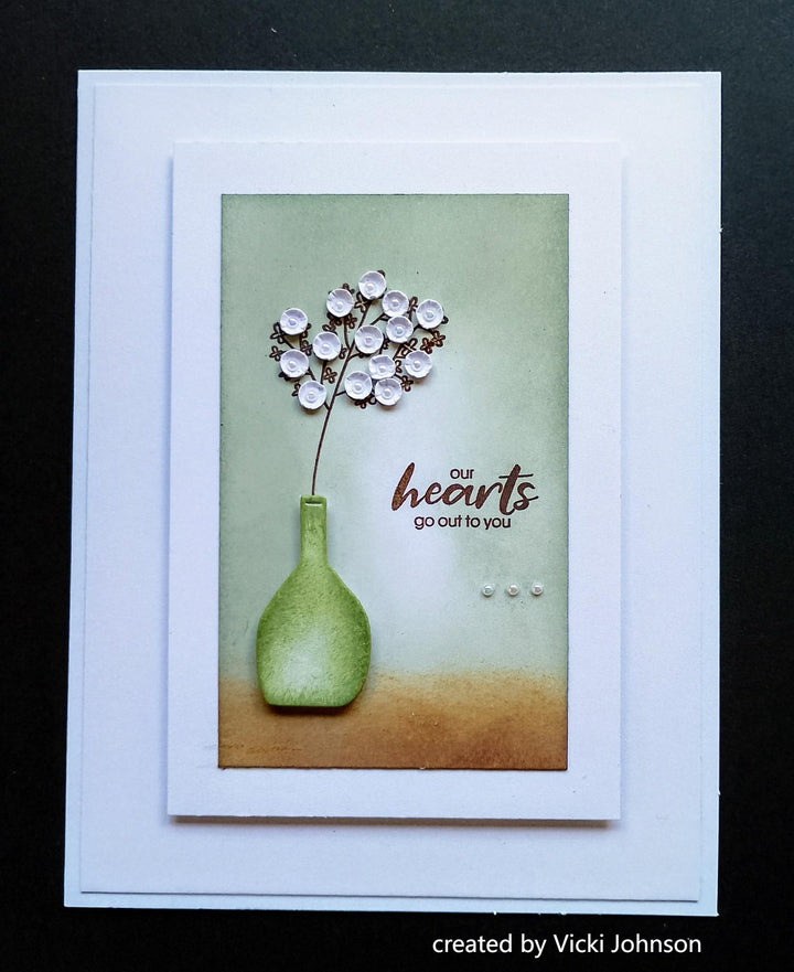 Kokorosa Metal Cutting Dies with Flowers in Bottles