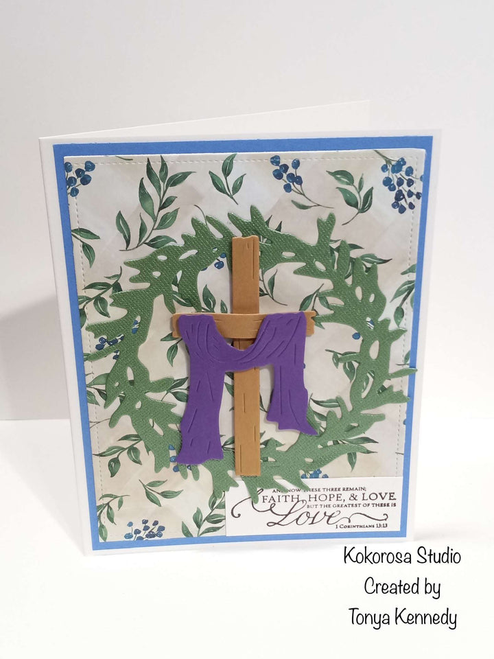 Kokorosa Metal Cutting Dies with Jesus Cross Wreath