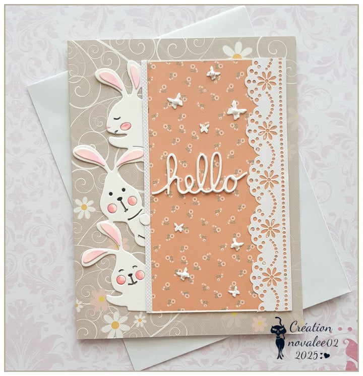 Kokorosa Metal Cutting Dies with Bunny Border