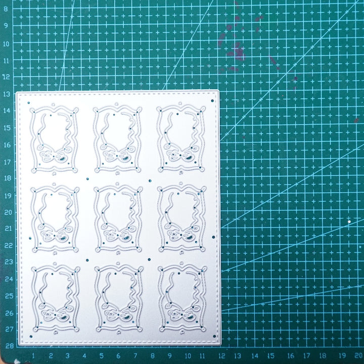 Kokorosa Metal Cutting Dies with Christmas Window Frame Background Board