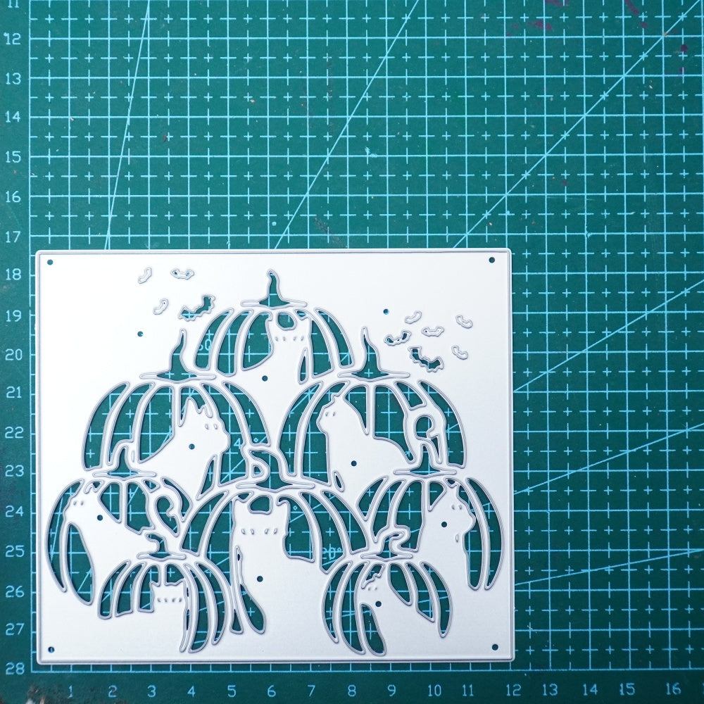 Pumpkin Lantern Cat Background Board Cutting Dies
