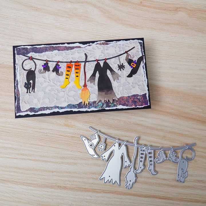 Kokorosa Metal Cutting Dies with Hanging Witch Suit