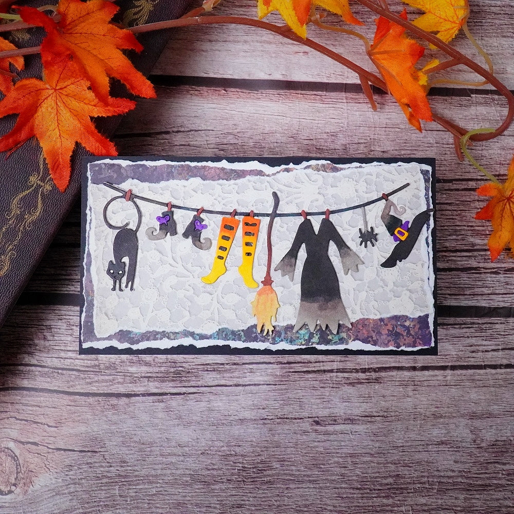 Kokorosa Metal Cutting Dies with Hanging Witch Suit