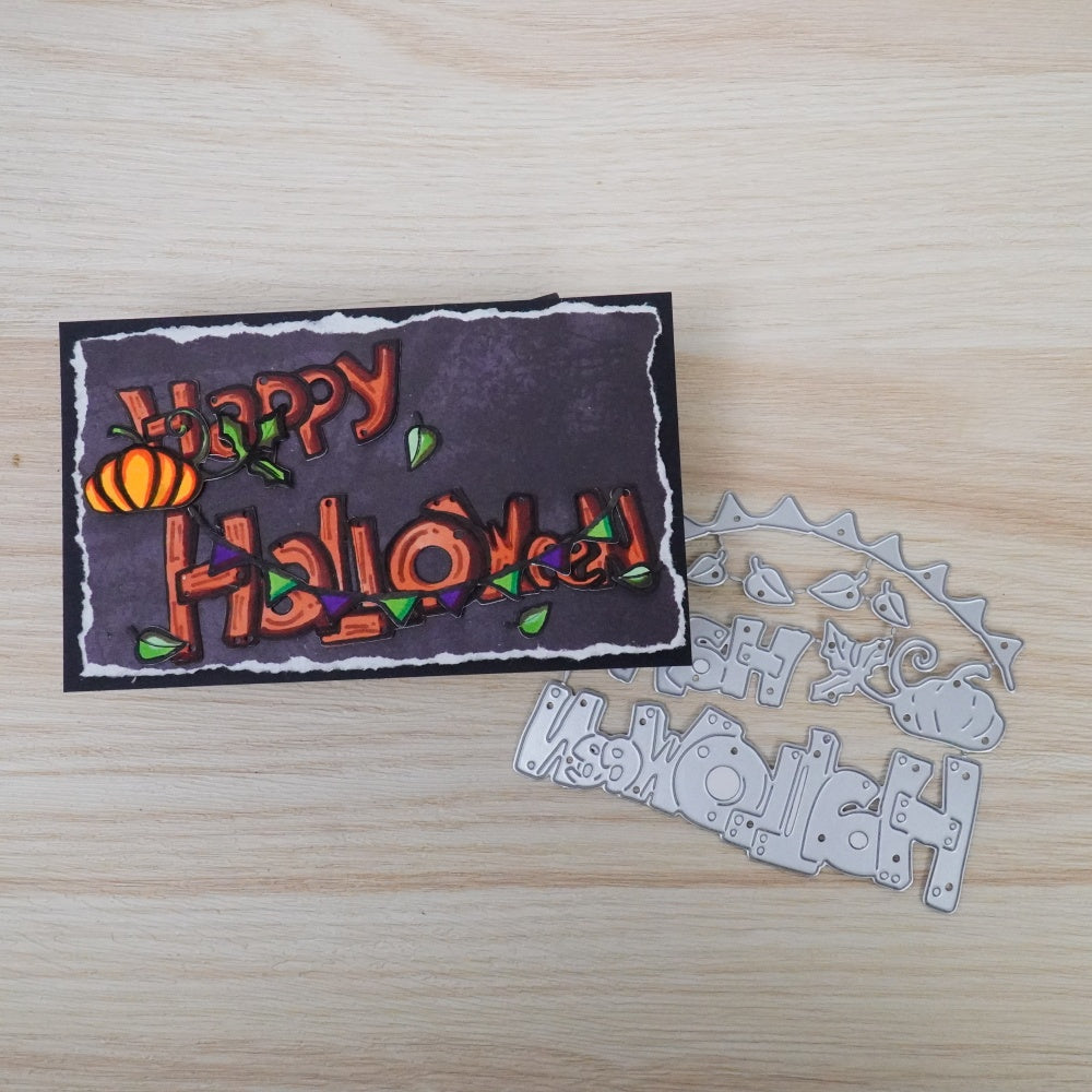 Kokorosa Metal Cutting Dies with Happy Halloween Word