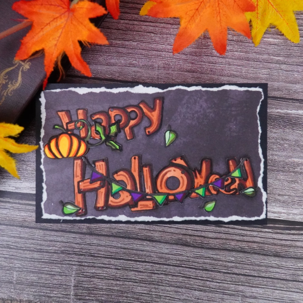 Kokorosa Metal Cutting Dies with Happy Halloween Word