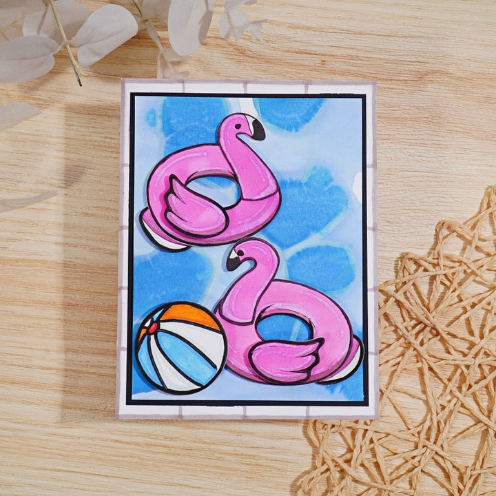 Kokorosa Metal Cutting Dies with Flamingo Swimming Ring