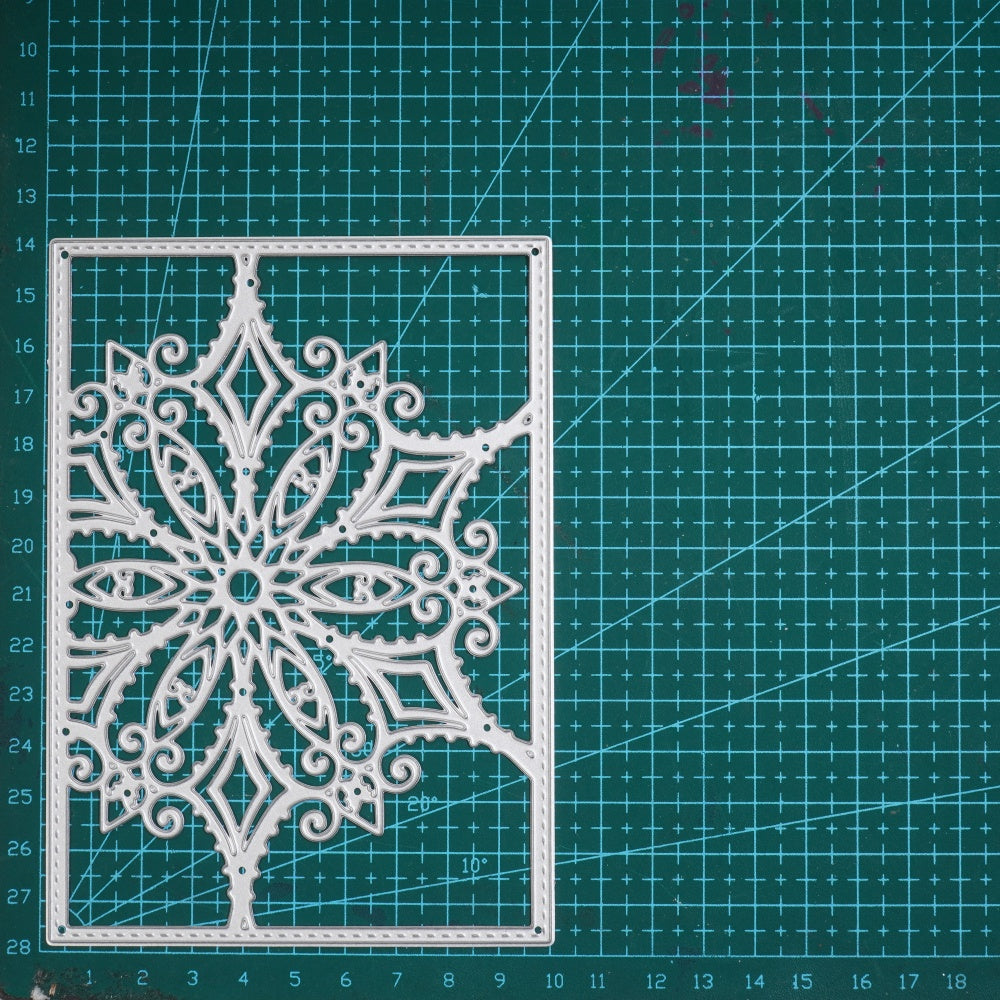 Kokorosa Metal Cutting Dies with Snowflake Background Board