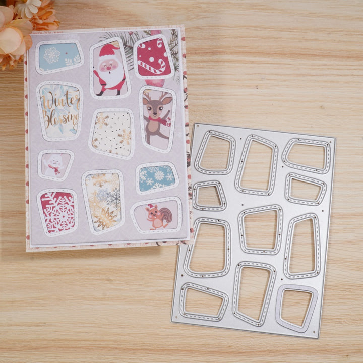 Kokorosa Metal Cutting Dies with Irregular Frame Background Board