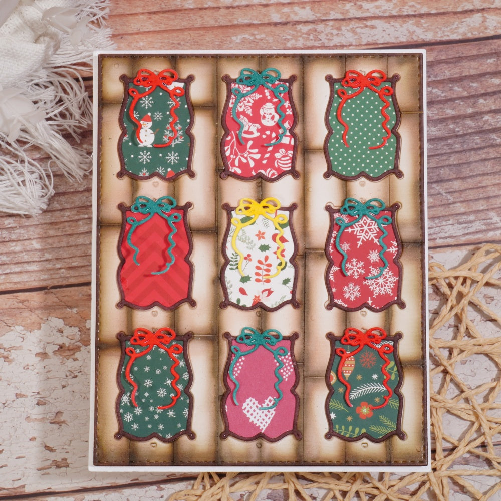 Kokorosa Metal Cutting Dies with Christmas Window Frame Background Board