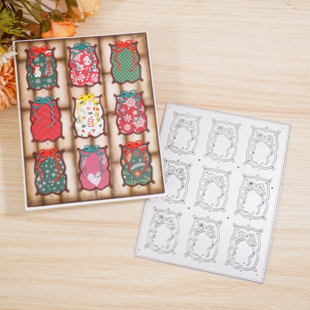 Kokorosa Metal Cutting Dies with Christmas Window Frame Background Board