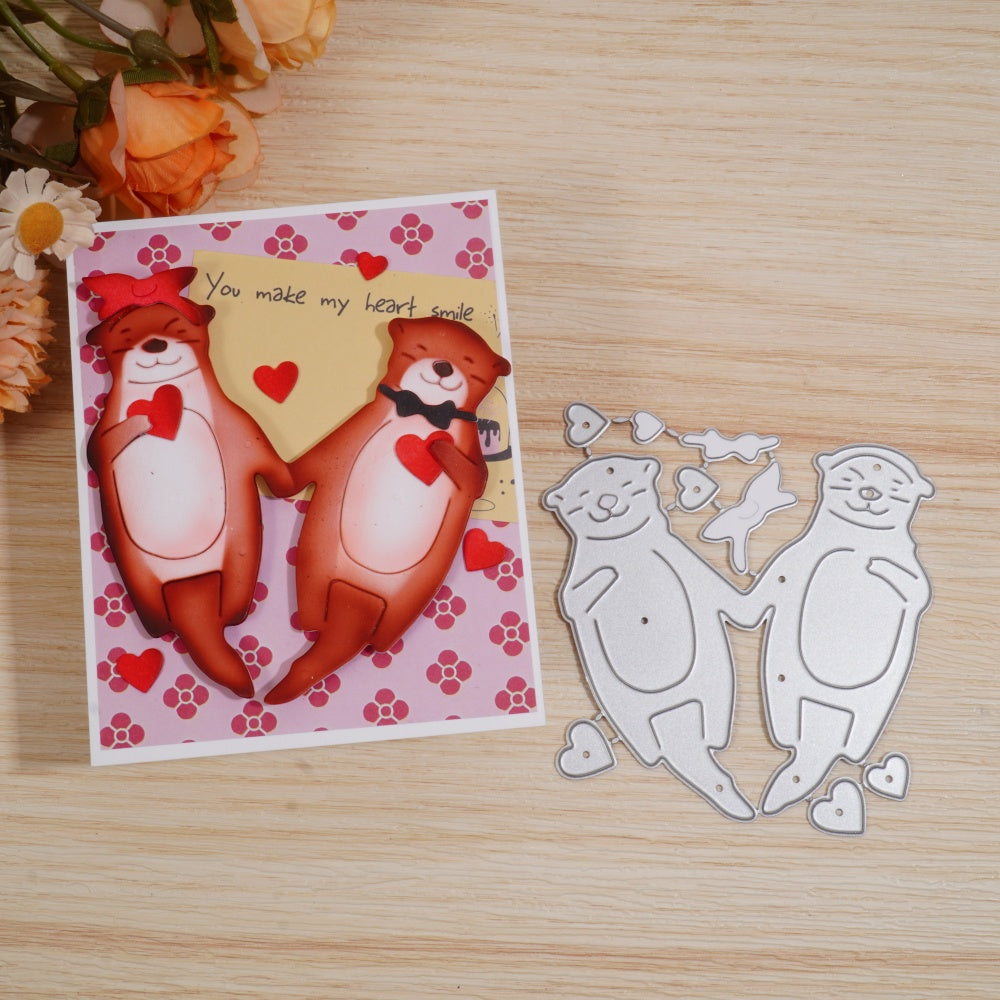 Kokorosa Metal Cutting Dies with Sea Otter Couple