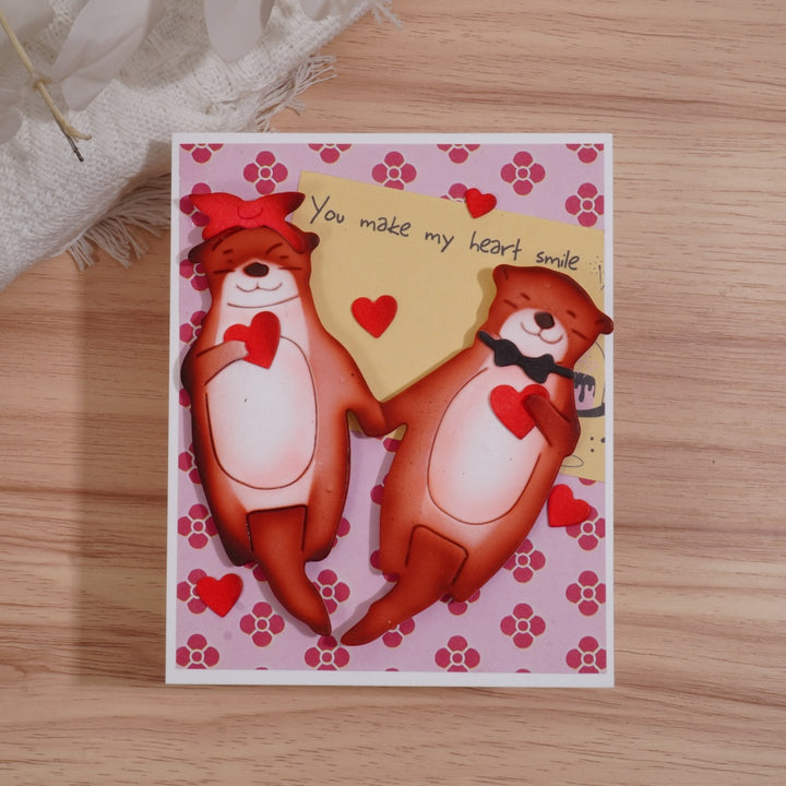 Kokorosa Metal Cutting Dies with Sea Otter Couple