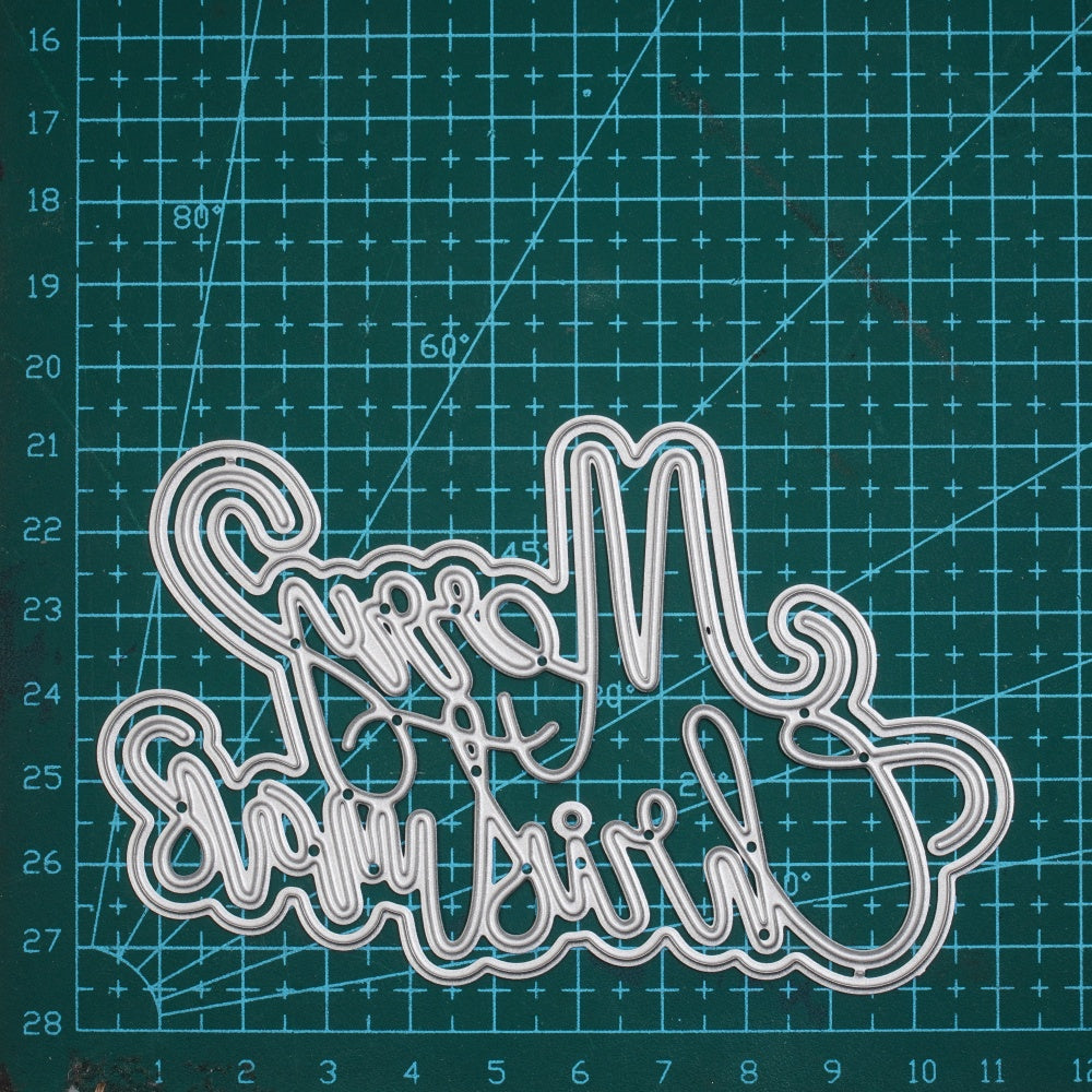 Kokorosa Metal Cutting Dies with Merry Christmas Word