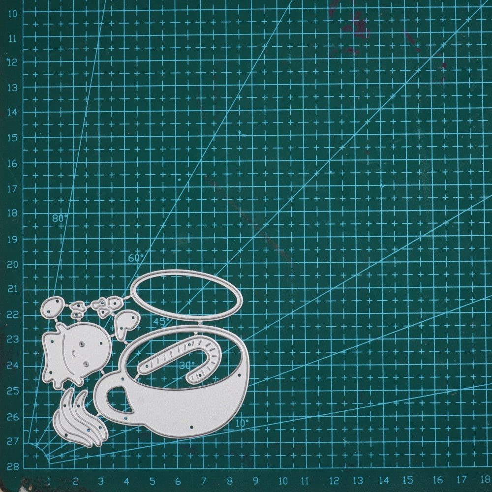 Kokorosa Metal Cutting Dies with Melting Snowman in the Hot Tea Cup