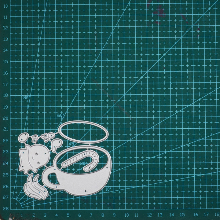 Kokorosa Metal Cutting Dies with Melting Snowman in the Hot Tea Cup