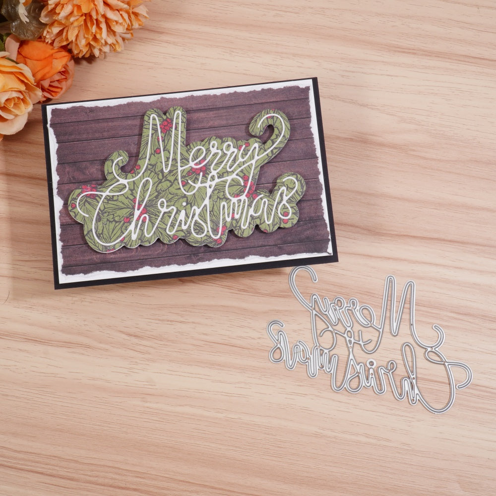 Kokorosa Metal Cutting Dies with Merry Christmas Word