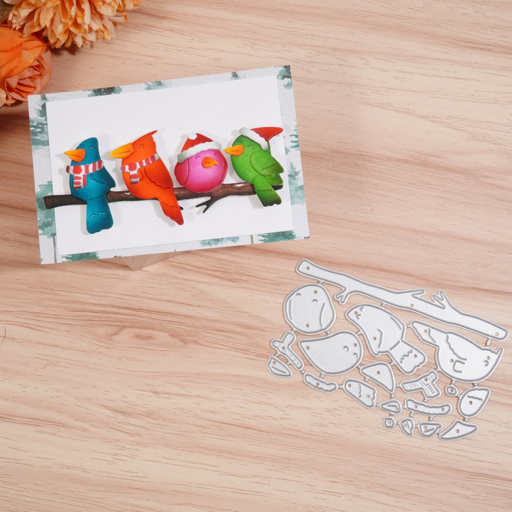 Kokorosa Metal Cutting Dies with Four Winter Birds