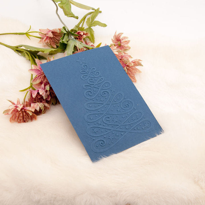 Kokorosa Wavy Line Christmas Tree Emboss Folder