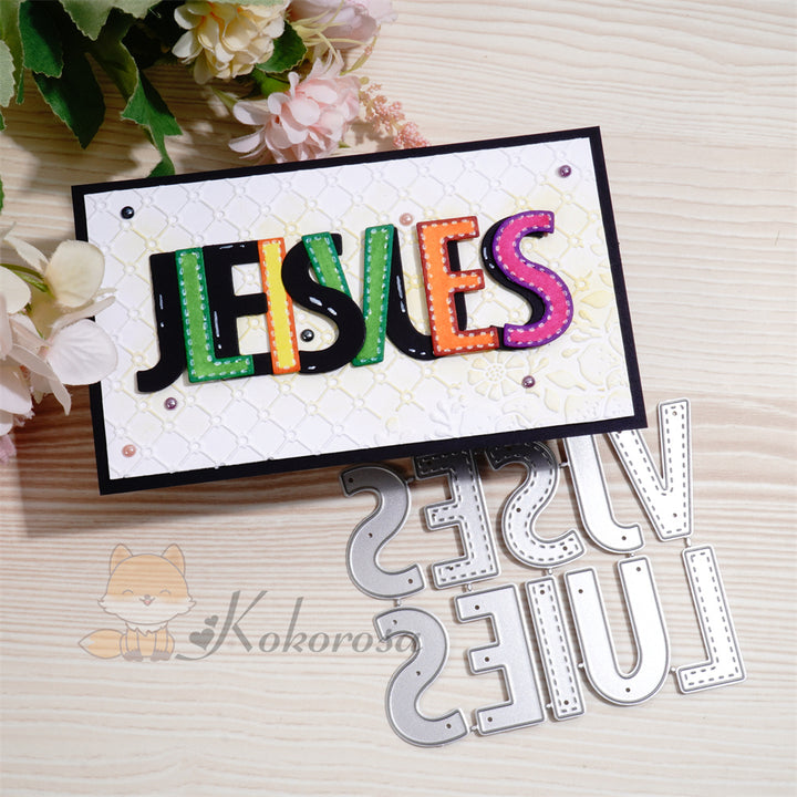 Kokorosa Metal Cutting Dies with 'JESUS LIVES' Word