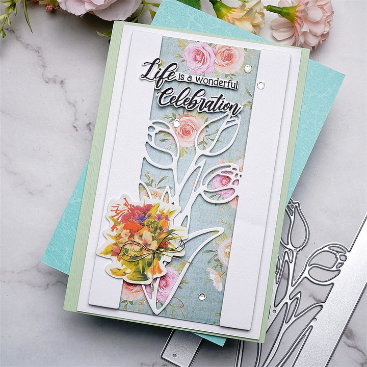 Kokorosa Metal Cutting Dies with Flower Frame