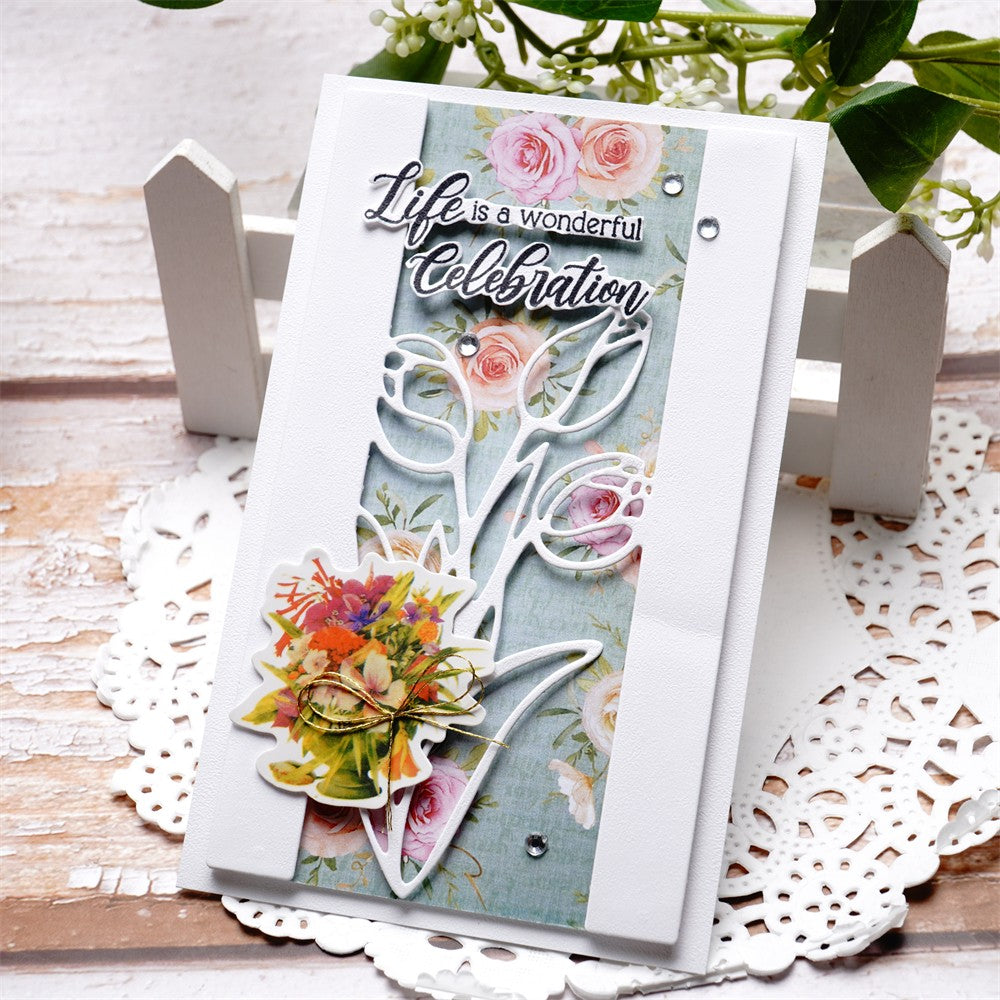 Kokorosa Metal Cutting Dies with Flower Frame