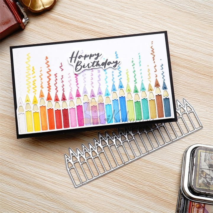 Kokorosa Metal Cutting Dies With Crayons Border Board