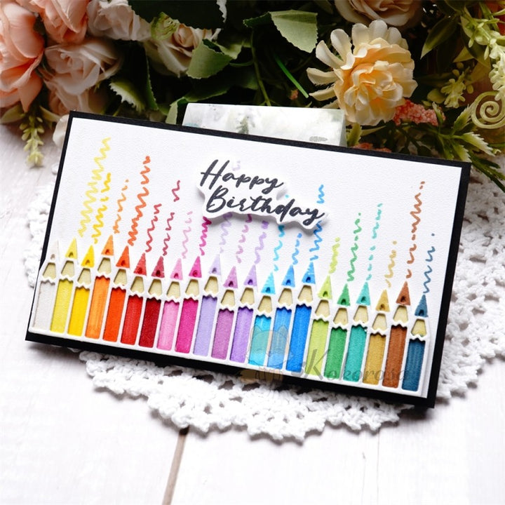 Kokorosa Metal Cutting Dies With Crayons Border Board