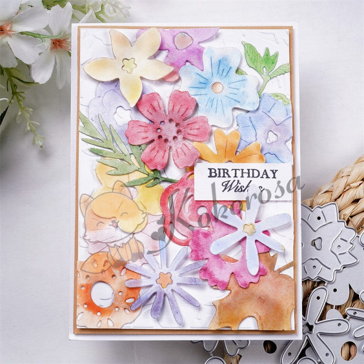 Kokorosa Metal Cutting Dies with 24Pcs Various Flowers