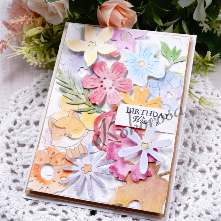 Kokorosa Metal Cutting Dies with 24Pcs Various Flowers