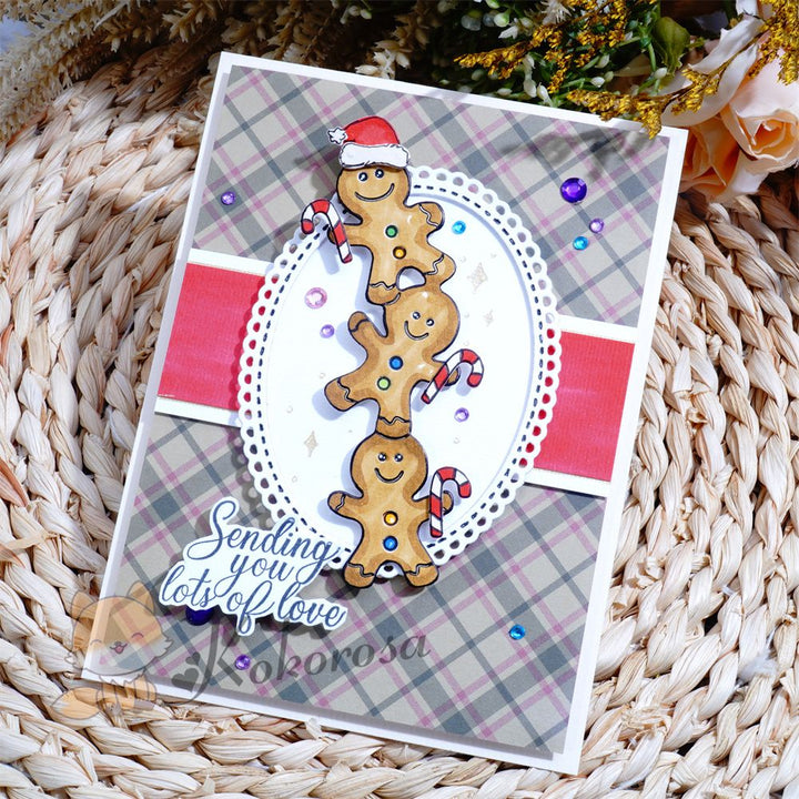 Kokorosa Metal Cutting Dies with 3 Cute Gingerbread Man