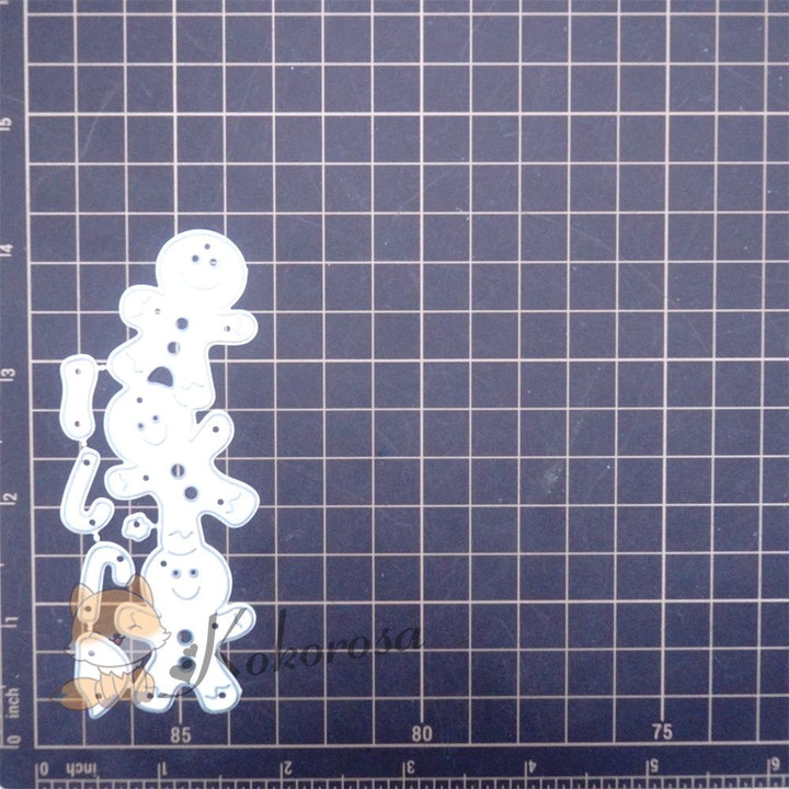 Kokorosa Metal Cutting Dies with 3 Cute Gingerbread Man