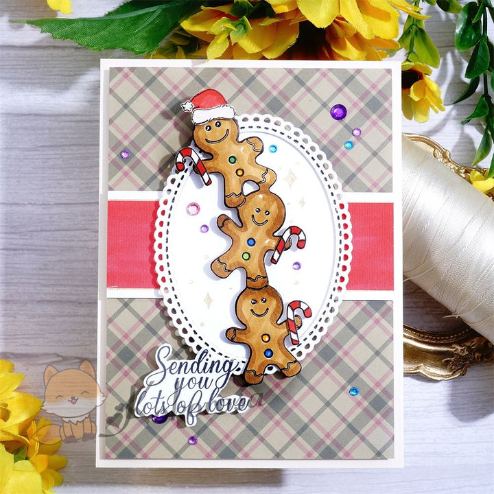 Kokorosa Metal Cutting Dies with 3 Cute Gingerbread Man
