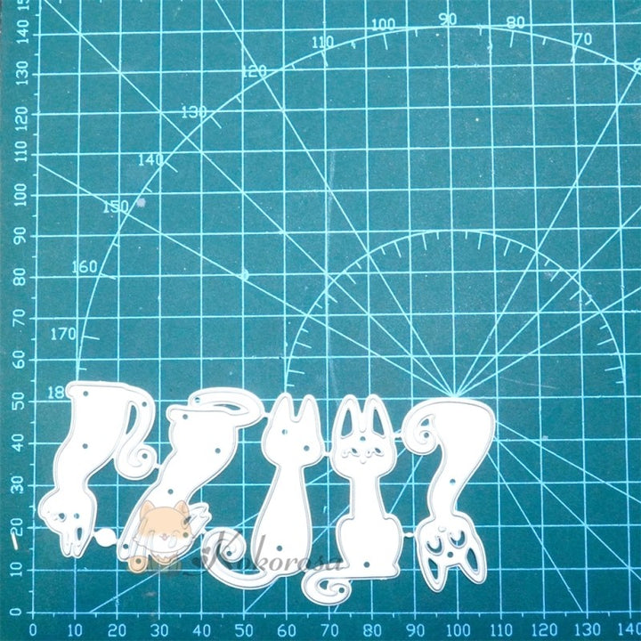 Kokorosa Metal Cutting Dies with 5 Cute Cats