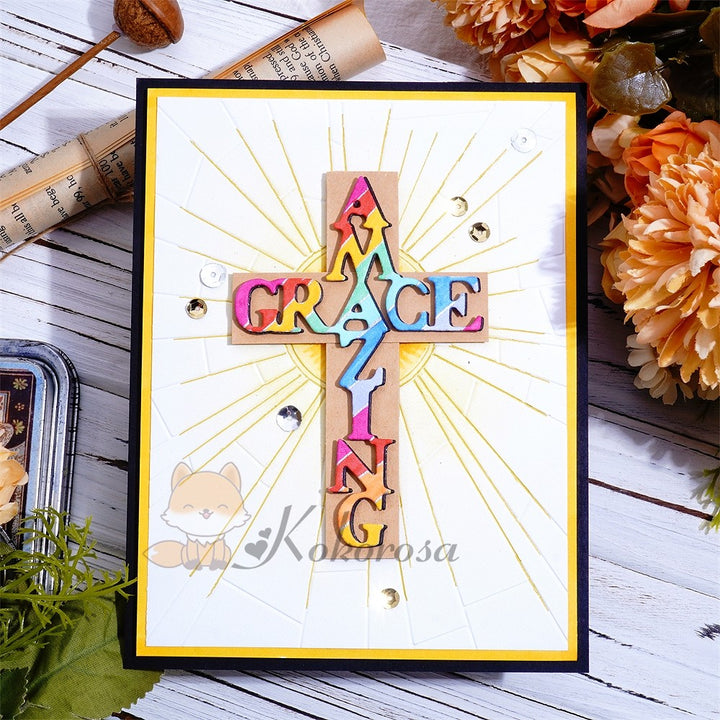Kokorosa Metal Cutting Dies with "AMAZING GRACE" Word