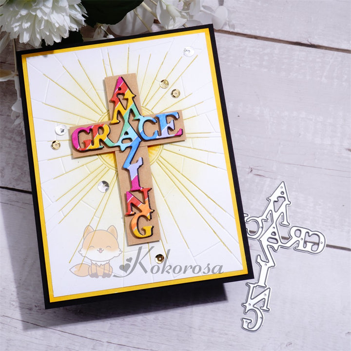 Kokorosa Metal Cutting Dies with "AMAZING GRACE" Word