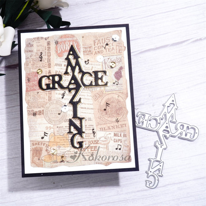 Kokorosa Metal Cutting Dies with "AMAZING GRACE" Word