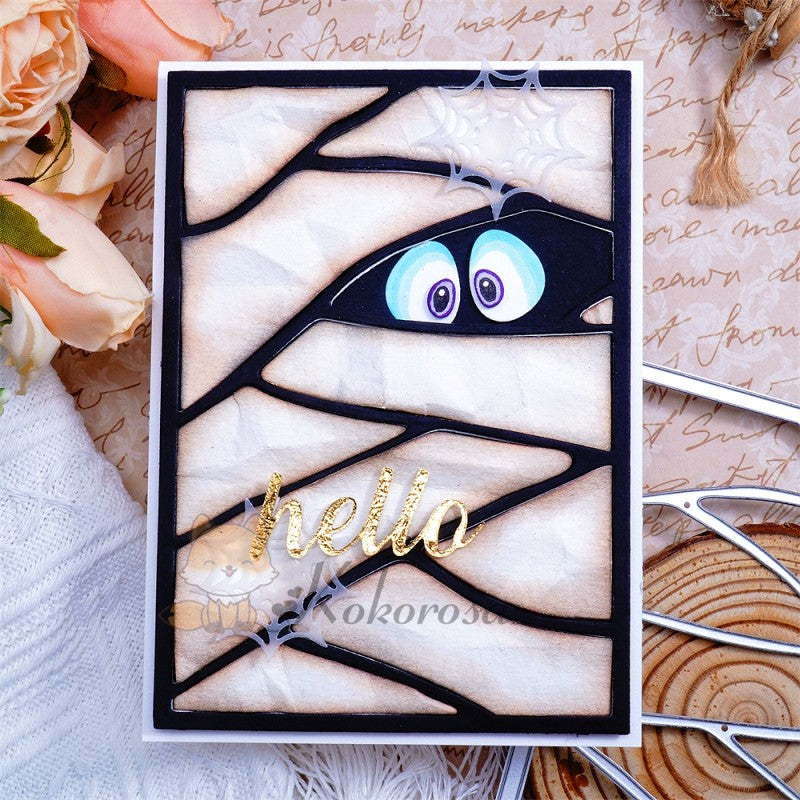 Kokorosa Metal Cutting Dies with Bandage Monster Background Board