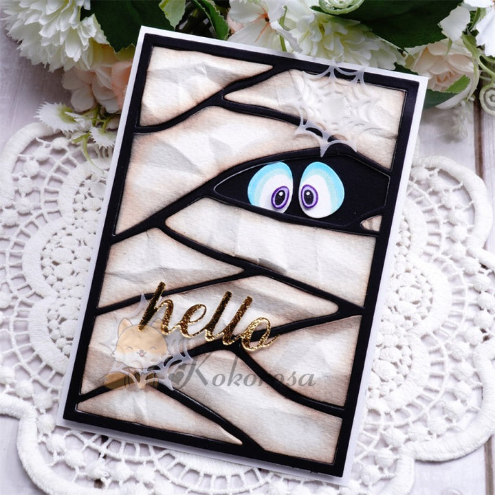 Kokorosa Metal Cutting Dies with Bandage Monster Background Board