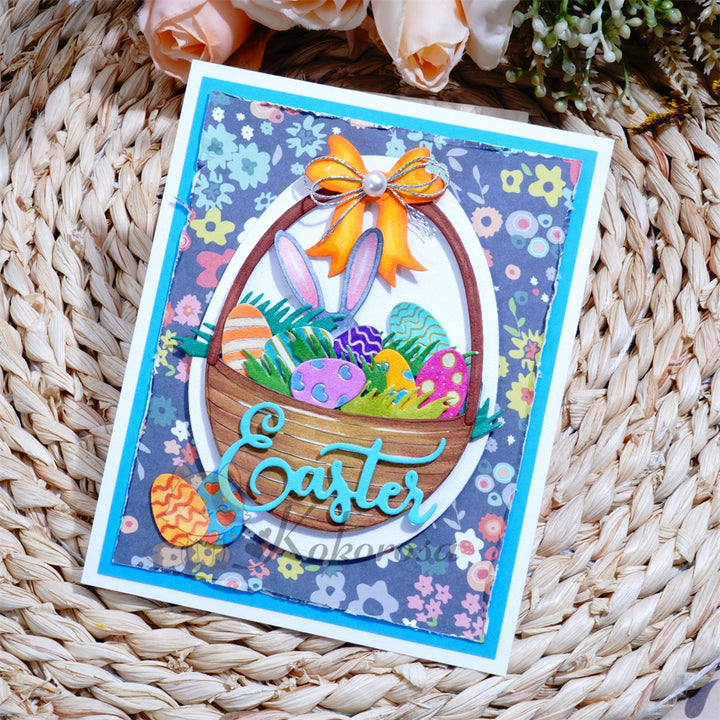 Kokorosa Metal Cutting Dies with Basket of Easter Eggs