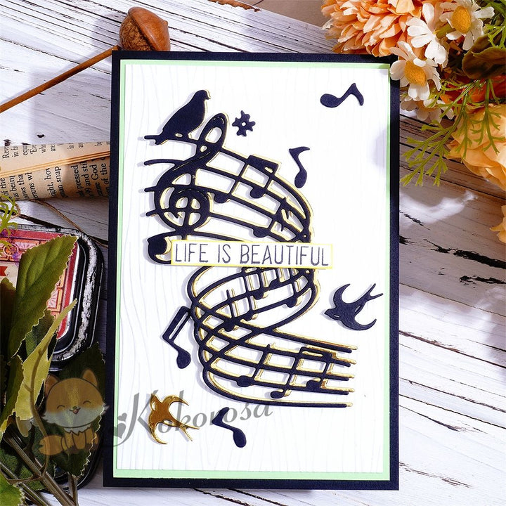 Kokorosa Metal Cutting Dies with Birds Singing on Notes