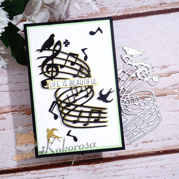 Kokorosa Metal Cutting Dies with Birds Singing on Notes