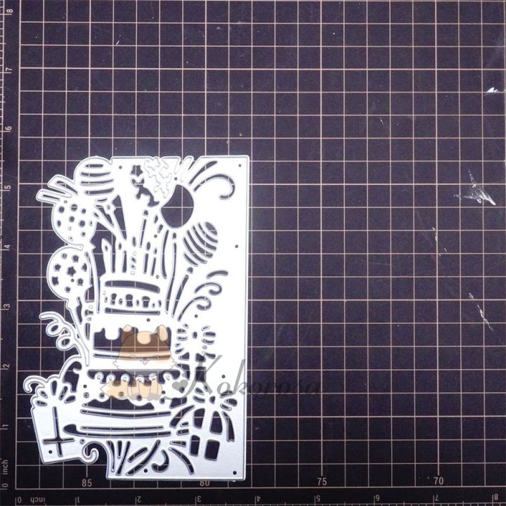 Kokorosa Metal Cutting Dies with Birthday Cake Border