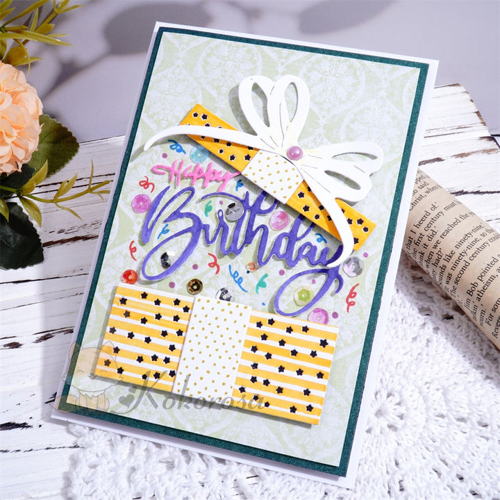 Kokorosa Metal Cutting Dies with Birthday Gift Box