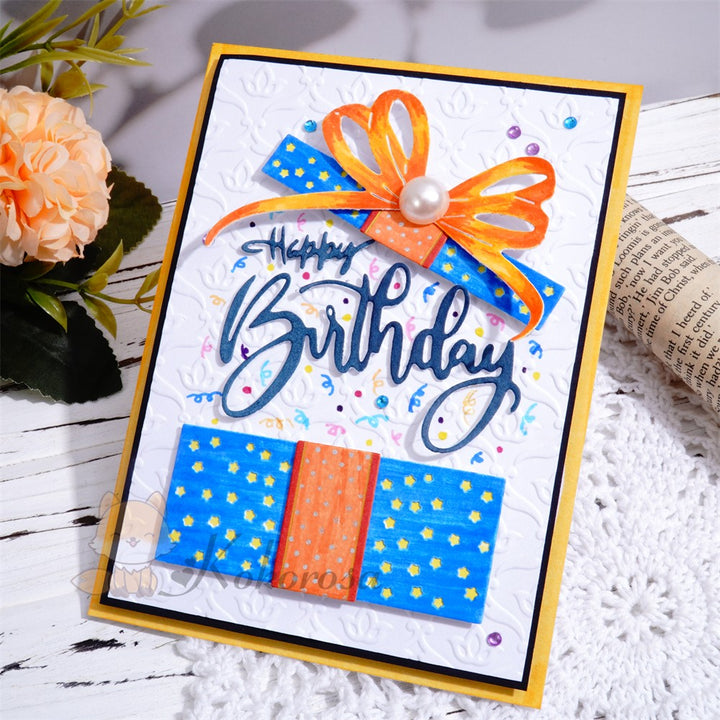 Kokorosa Metal Cutting Dies with Birthday Gift Box