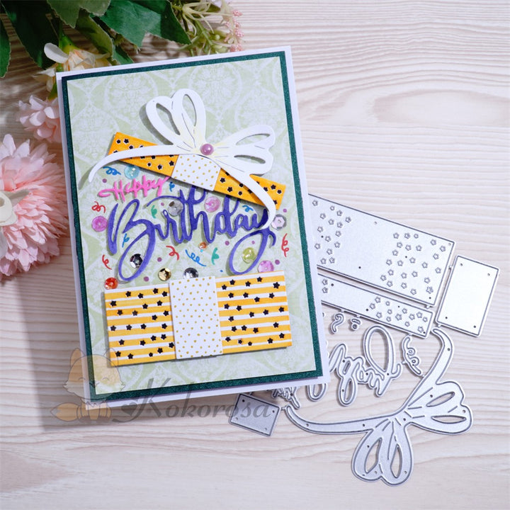 Kokorosa Metal Cutting Dies with Birthday Gift Box