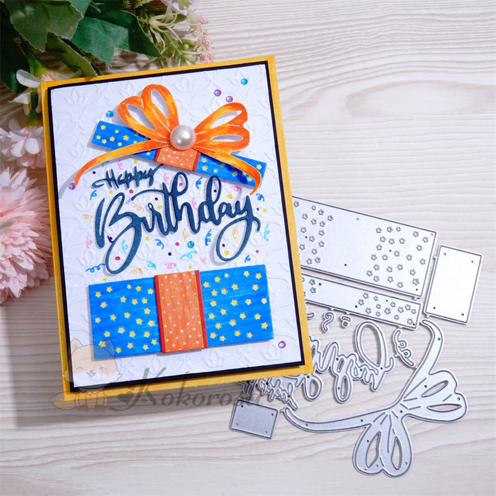 Kokorosa Metal Cutting Dies with Birthday Gift Box