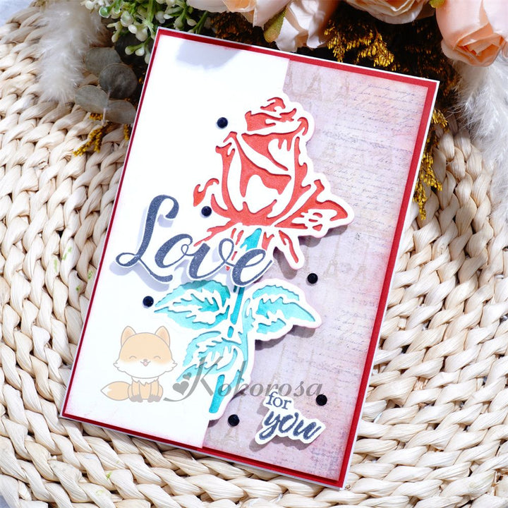 Kokorosa Metal Cutting Dies with Blooming Rose