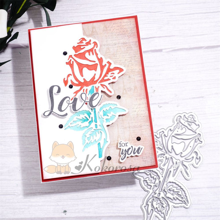 Kokorosa Metal Cutting Dies with Blooming Rose